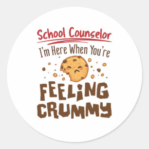 School Counsellor Elementary Middle Cute Saying Classic Round Sticker