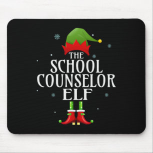 School Counsellor Elf Xmas Matching Family Group C Mouse Pad