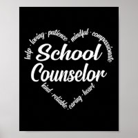 School Counsellor Heart Word Cloud