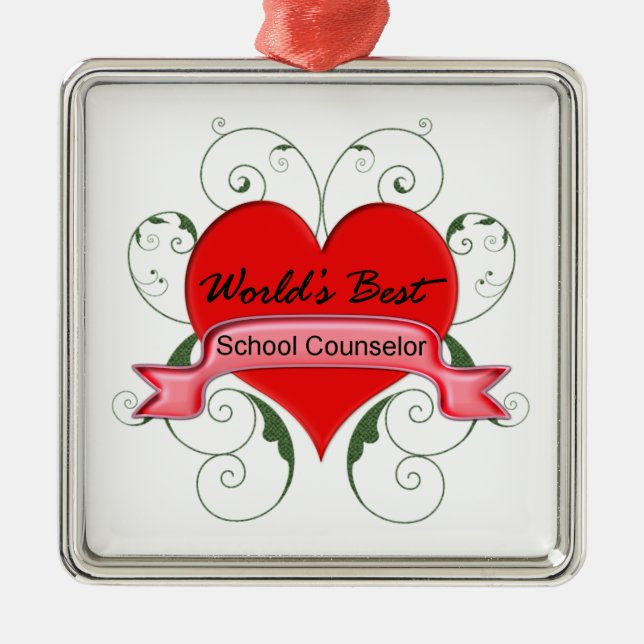 School Counsellor Metal Ornament (Front)