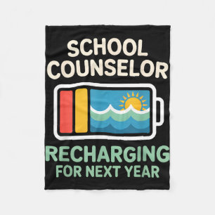 School counsellor recharging for next year summer fleece blanket