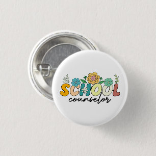 School Counsellor Wildflower Teacher Cute Mum Funn 3 Cm Round Badge