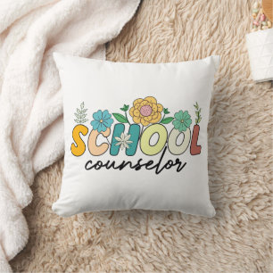 School Counsellor Wildflower Teacher Cute Mum Funn Cushion