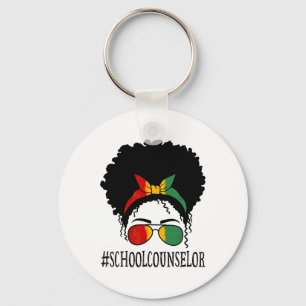 School Counselor African Women Messy Bun Black His Key Ring