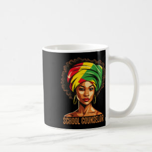School Counselor Afro African American Black Histo Coffee Mug