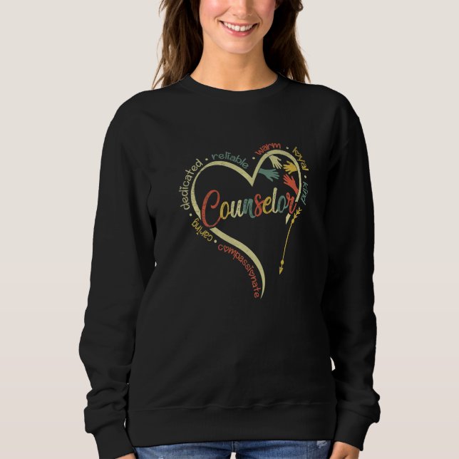 School Counselor Appreciation Retro Counseling Wee Sweatshirt (Front)
