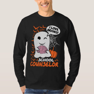 School Counselor Cute Ghost Halloween T-Shirt