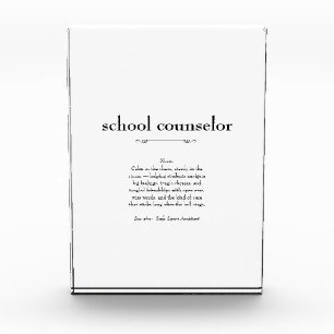 School Counselor Definition Appreciation Gift Photo Block