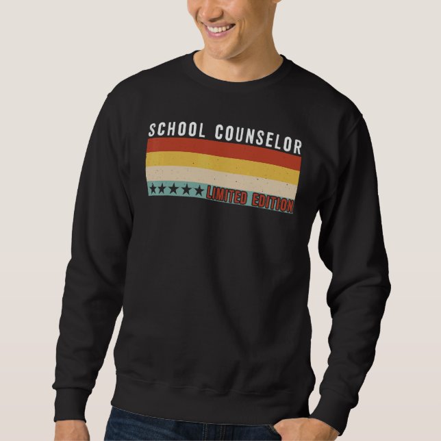 School Counselor Job Title Profession Worker Appre Sweatshirt (Front)