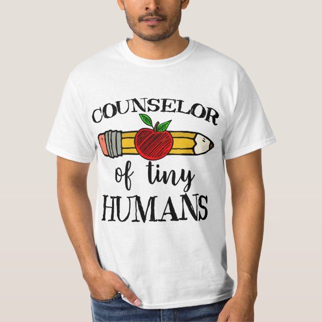 School Counselor of Tiny Humans Back To School Gui T-Shirt (Front)