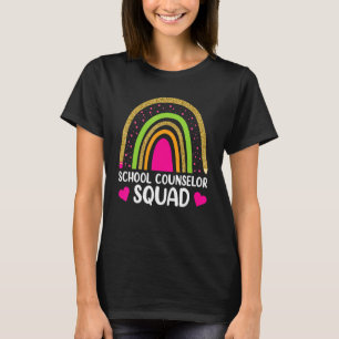 School Counselor Squad Fun 1st Day Of School Rain T-Shirt