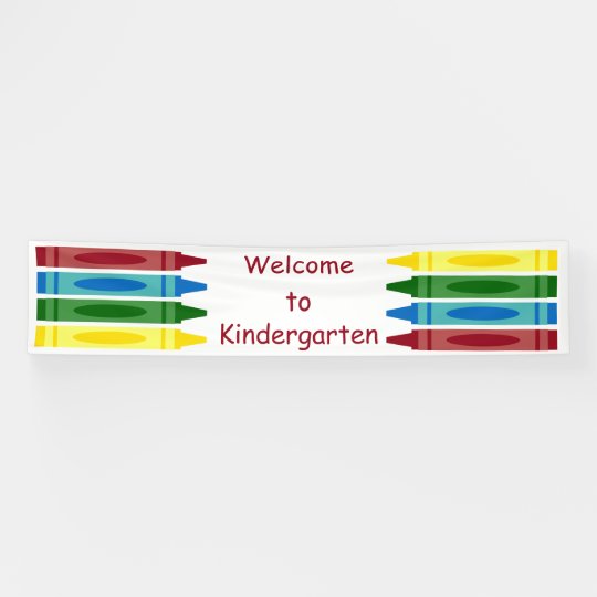 School Crayons Personalised Banner