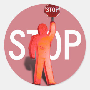 School Crossing Guard Classic Round Sticker