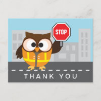 School Crossing Guard Cute Owl Thank You