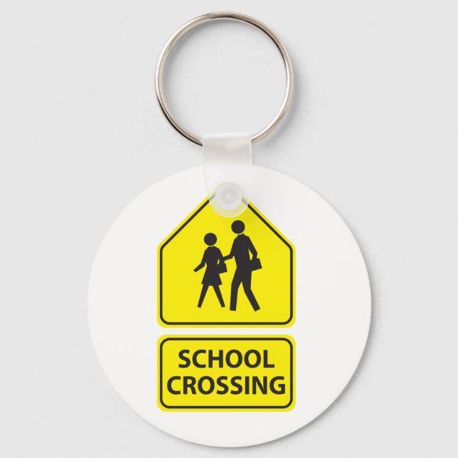 School Crossing Sign Keychain (Front)