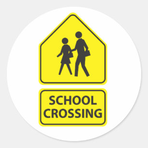 School Crossing Sign Stickers