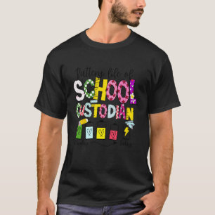 School Custodian Battery Life Back to School Janit T-Shirt