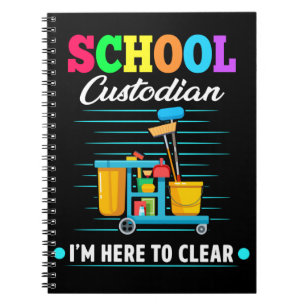 School Custodian Cleaning Janitor Caretaker Notebook