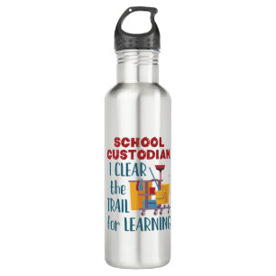 School Custodian I Clear the Trail For Learning 710 Ml Water Bottle