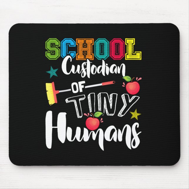 School Custodian Of Tiny Humans - Ck To School - J Mouse Pad (Front)