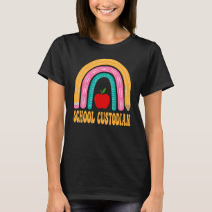 School Custodian Rainbow Pencil Back To School App T-Shirt