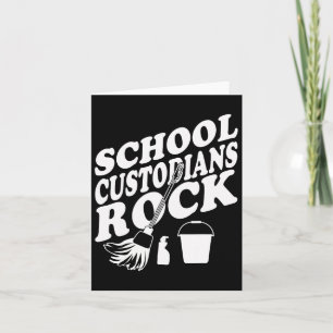 School Custodians Rock Back To School - Janitor Ap Card