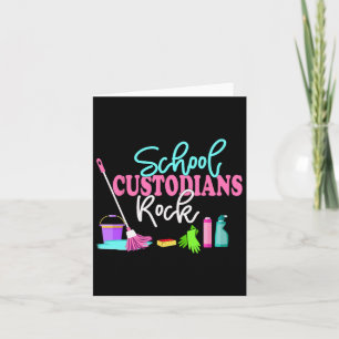 School Custodians Rock Back To School - Janitor Ap Card