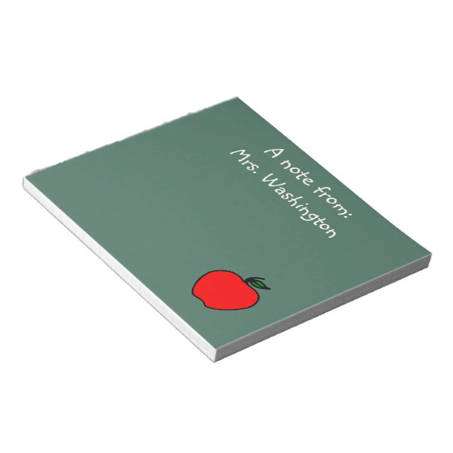 School Custom Teacher's Chalkboard Notepad Notes (Angled)