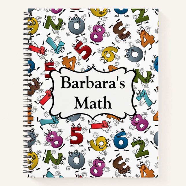 School Customised Name And Subject Spiral Notebook (Front)