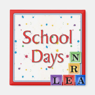 School Days Blocks Magnet