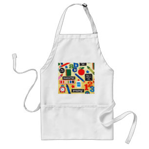 School Days Fabric Print Standard Apron