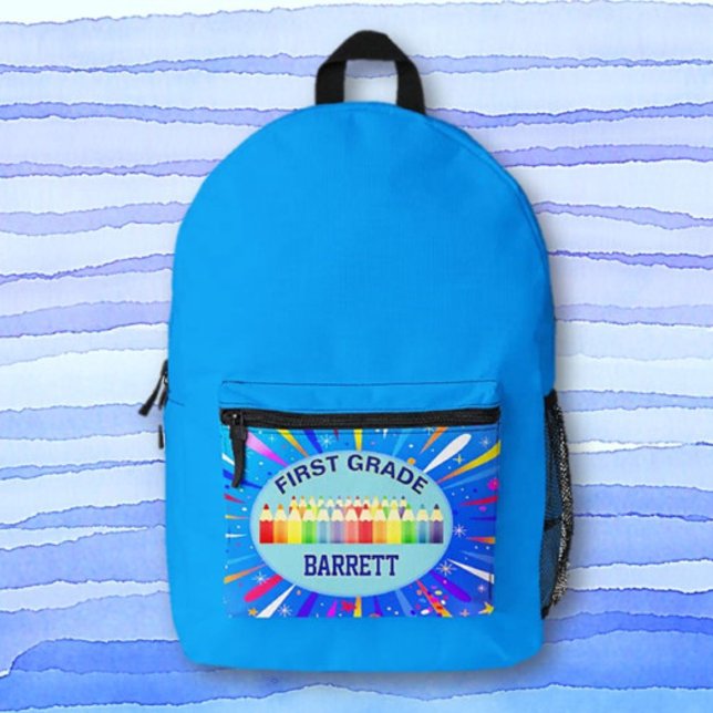 School days! First Grade personalised Printed Backpack (Creator Uploaded)