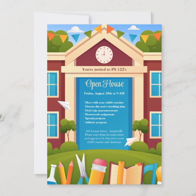 School Days Invitation (Front)