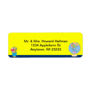 School Days Return Address Label