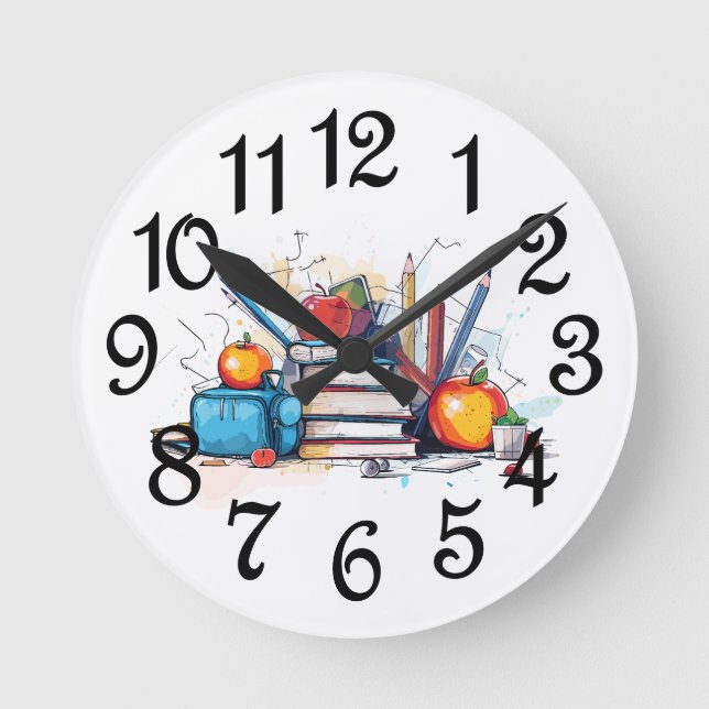  School Days Round Clock (Front)
