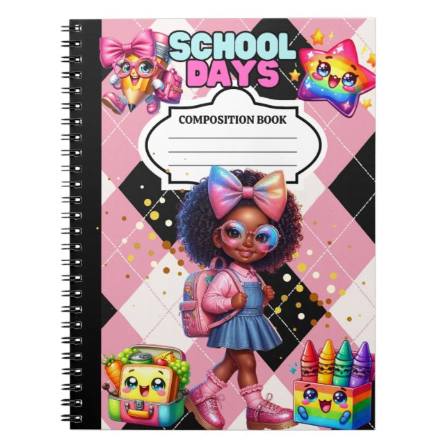 School Days Sparkle Squad  Notebook (Front)
