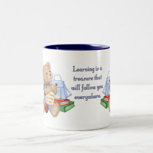 School Days Teddy Two-Tone Coffee Mug