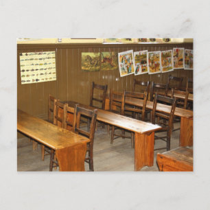 School Desks and Chairs Postcard