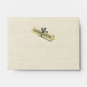 school diploma with black ribbon envelope