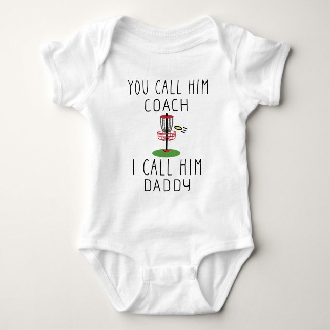School Disc Golf | Frisbee Golf Coaching Baby Bodysuit (Front)