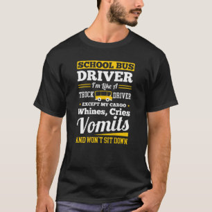 School District Drivers Yellow Shuttle Bus Drivers T-Shirt