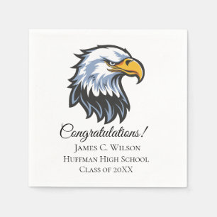 School Eagle Personalized Graduation Napkins