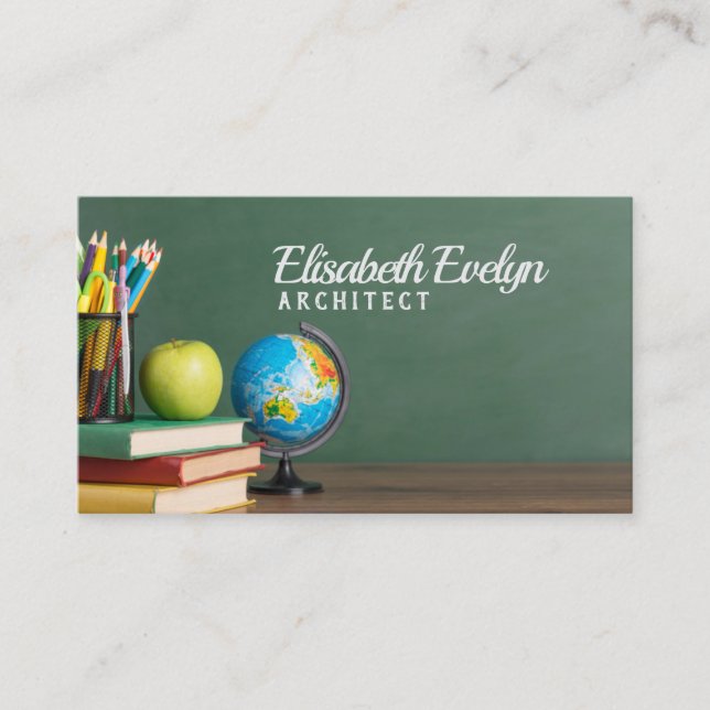 School Education Celebration Holiday Study Business Card (Front)