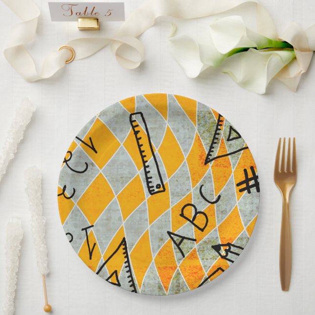 School Education Paper and Party Plates (Wedding)