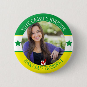 School Election Campaign Student Body Vote 6 Cm Round Badge