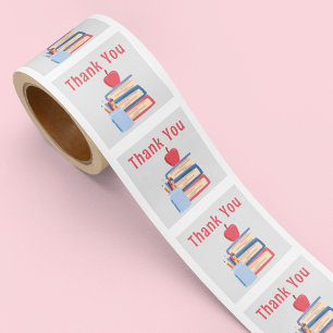 School Elementary l Teacher Student Thank You  Square Sticker