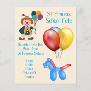 School fete or children's festival advertisement flyer