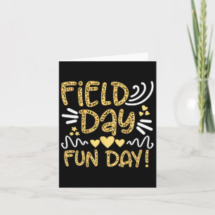 School Field Day Fun Leopard Field Day Teacher Kid Card