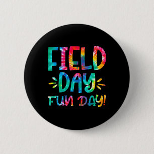 School Field Day Fun Tie Dye Field Day 2022 Teache 6 Cm Round Badge