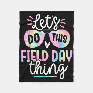 School Field Day Tie Dye Field Day Teachers Kids Fleece Blanket